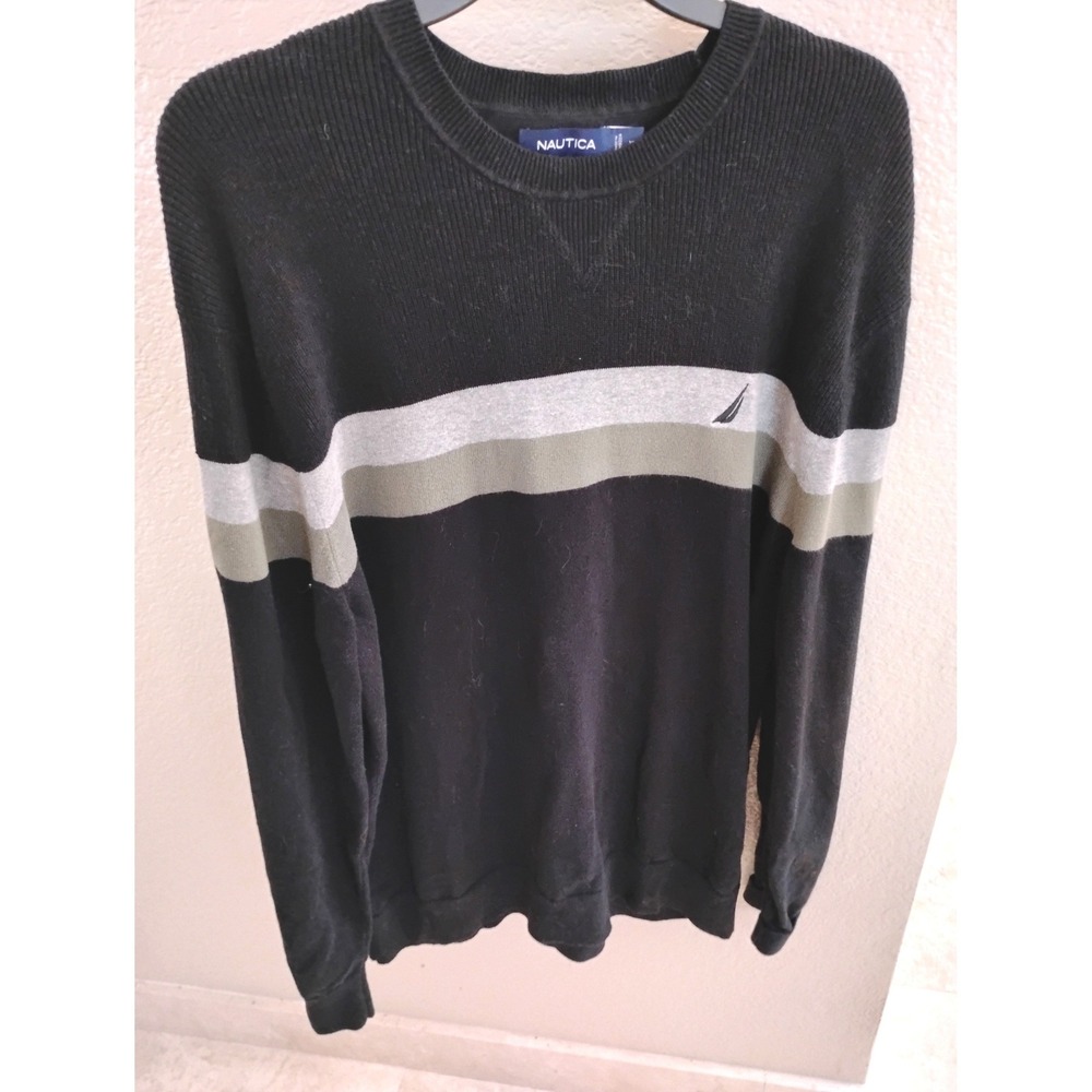 Nautica Stripe Preppy Lightweight Knit Sweater XL Preppy Minimalist Gorpcore